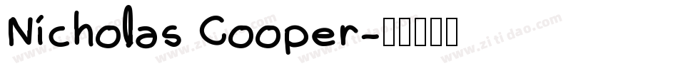 Nicholas Cooper字体转换